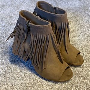 Carlos by Carlos Santana Peep Toe Ankle Booties